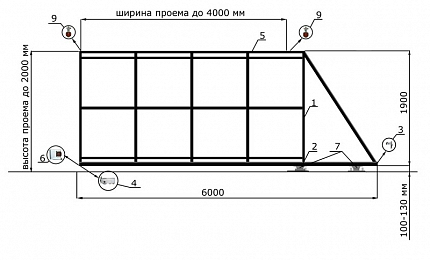 Откатные ворота для дачи серии ЭКО-СТ, купить в любом городе России с доставкой, размер 4 000х2 000, цвет e128fd6d-9af7-11e3-81d6-e447bd2f56ba, цена 41 400 руб.