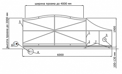 Откатные ворота 4 метра серии ВОЛНА, купить в любом городе России с доставкой, размер 4 000х2 000, цвет e128fd37-9af7-11e3-81d6-e447bd2f56ba, цена 70 070 руб.