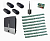 CAME BXL04AGS KIT-KR8-BT-T4 Автоматика для откатных ворот BXL04AGS KIT-KR8-BT-T4, комплект: привод, радиоприемник, 4 пульта, 8 реек, Bluetooth-модуль