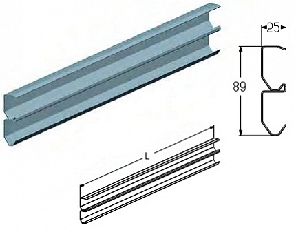 ALUTECH PRG-32-5700 - 402111000 Профиль направляющий для подъёмных секционных ворот