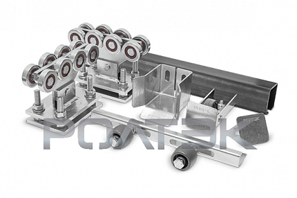 РОЛТЭК МИКРО4,5-Ц -РОЛТЭК-компл Комплектующие для откатных (сдвижных) ворот весом до 350 кг или шириной 3 м балка оцинкована (набор-комплект)