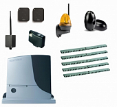 Автоматика для откатных ворот NICE RB600KITFULL5-K-BT, комплект: привод, радиоприёмник, 2 пульта, фотоэлементы, лампа, 5 реек, Bluetooth-модуль