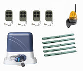 Автоматика для откатных ворот KSL-800 KIT-LK5-Т4, комплект: привод, 4 пульта, лампа, 5 реек