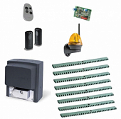Автоматика для откатных ворот CAME BX608AGS FULL8-K1-T1, комплект: привод, радиоприемник, пульт, фотоэлементы, лампа, 8 реек